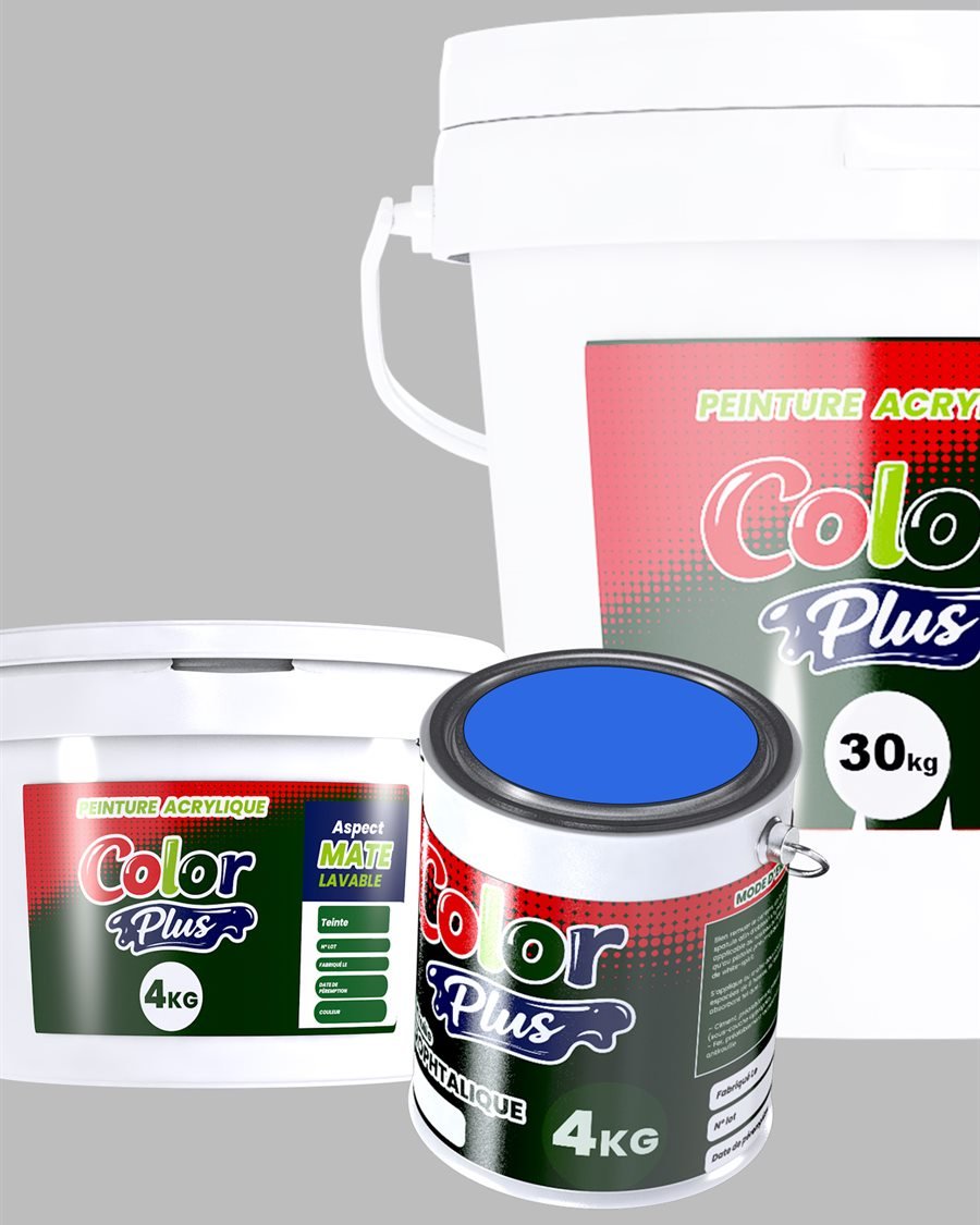 Peintures Color Plus : seaux et pot de 4 à 30 kg